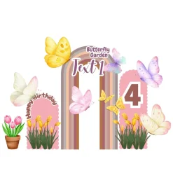 Butterfly Garden Foam Core Birthday Backdrop Kit by PopScene™