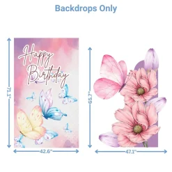 Butterfly Garden 2 Foam Core Birthday Backdrop Kit by PopScene™