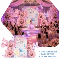 Butterfly Garden 2 Foam Core Birthday Backdrop Kit by PopScene™