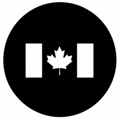Canadian Flag - Stock Gobo for Gobo Light Projectors - Choose your size!