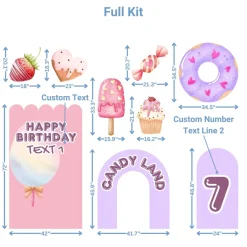 Candyland Foam Core Birthday Backdrop Kit by PopScene™