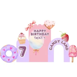 Candyland Foam Core Birthday Backdrop Kit by PopScene™