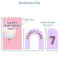Candyland Foam Core Birthday Backdrop Kit by PopScene™
