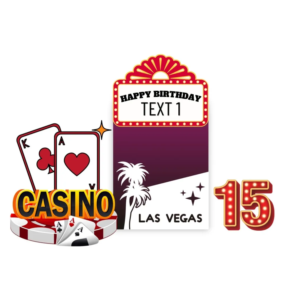 Casino Night 2 Foam Core Birthday Backdrop Kit by PopScene™