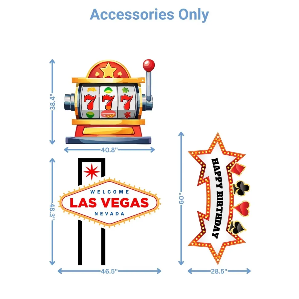 Casino Night 1 Foam Core Birthday Backdrop Kit by PopScene™