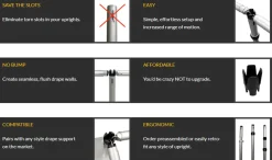 CastleTop® - EZ/PRO Series Upright Attachment w/ Rivets used for 2" Diameter, Fixed Uprights