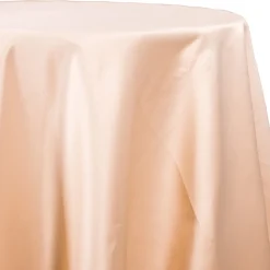 Champagne - Lamour Matte Satin "Satinessa" Tablecloth - Many Size Options