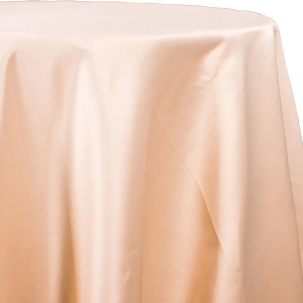 Champagne - Lamour Matte Satin "Satinessa" Tablecloth - Many Size Options