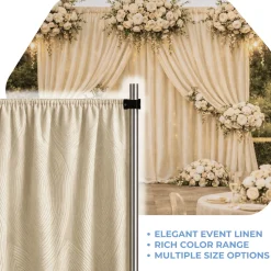 Champagne Sombra Curtain Panel w/ 4" Rod Pocket - 110" Wide - Many Size Options