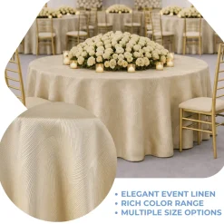 Champagne Sombra Jacquard Tablecloth - Multiple Size Options