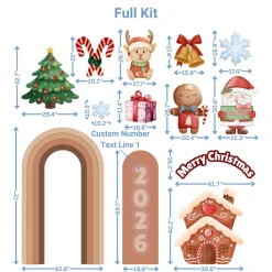 Christmas 3 Foam Core Birthday Backdrop Kit by PopScene™