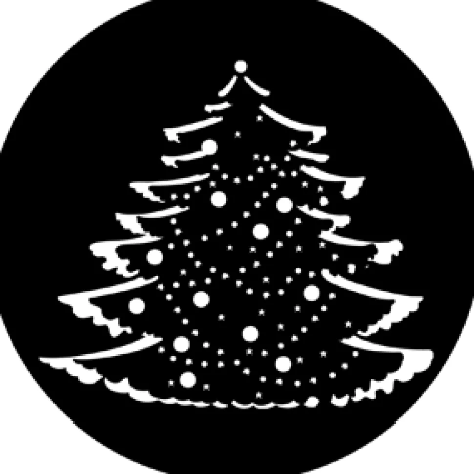 Christmas Tree Complete - Stock Gobo for Gobo Light Projectors - Choose your size!