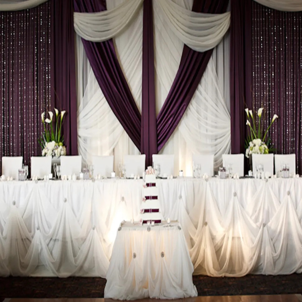 Cinderella "Stringed" Table Skirting Kit for 16ft Table (or two 8ft tables)
