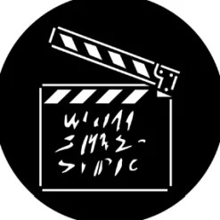 Clapperboard - Stock Gobo for Gobo Light Projectors - Choose your size!