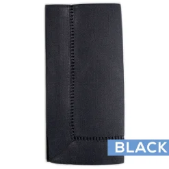Classico Hemstitch - 20" x 20" - 12 PACK - Black