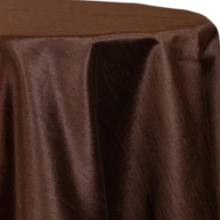 Coffee - Shantung Satin “Capri” Tablecloth - Many Size Options