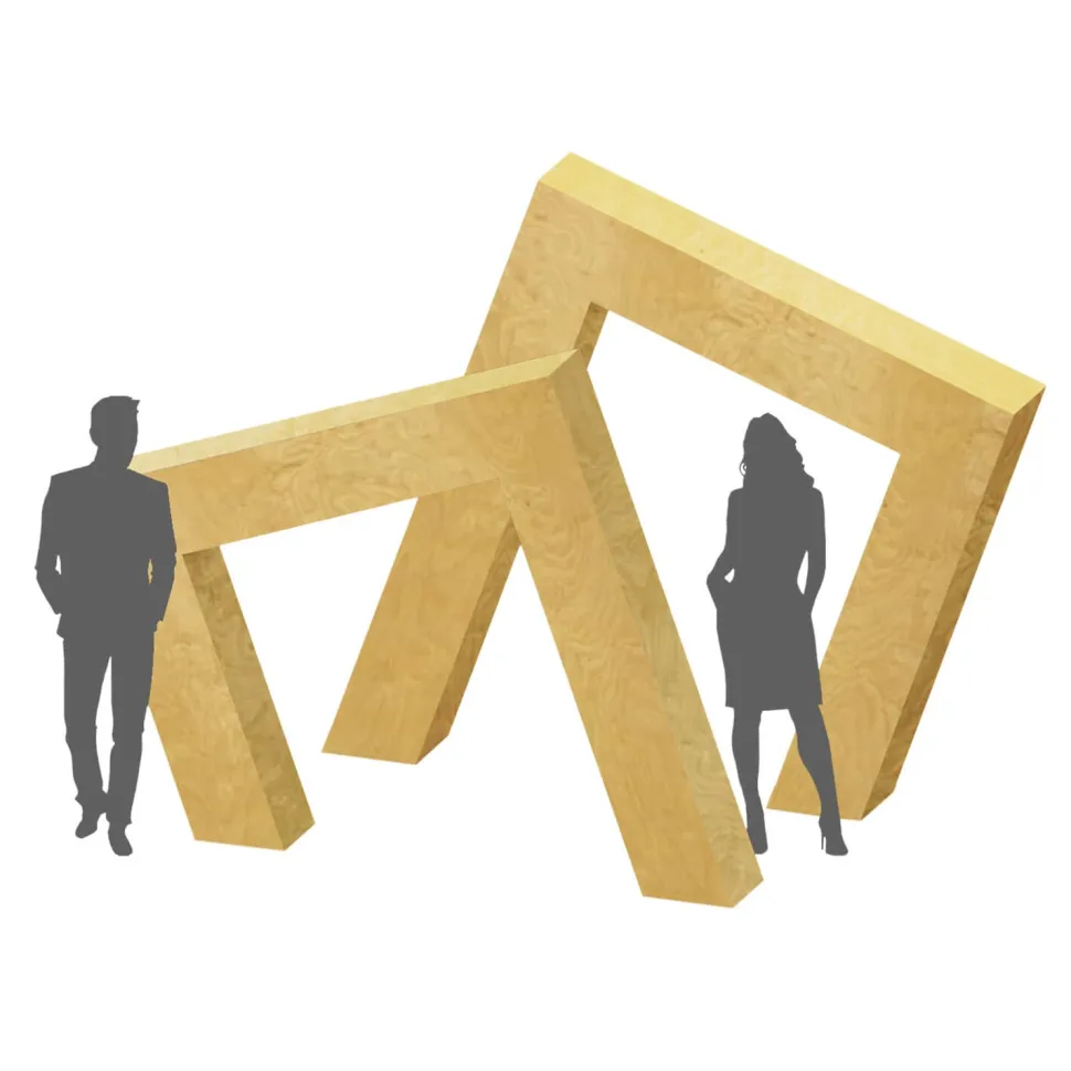 Collapsible 3D Abstract Square Arch - Size Options!