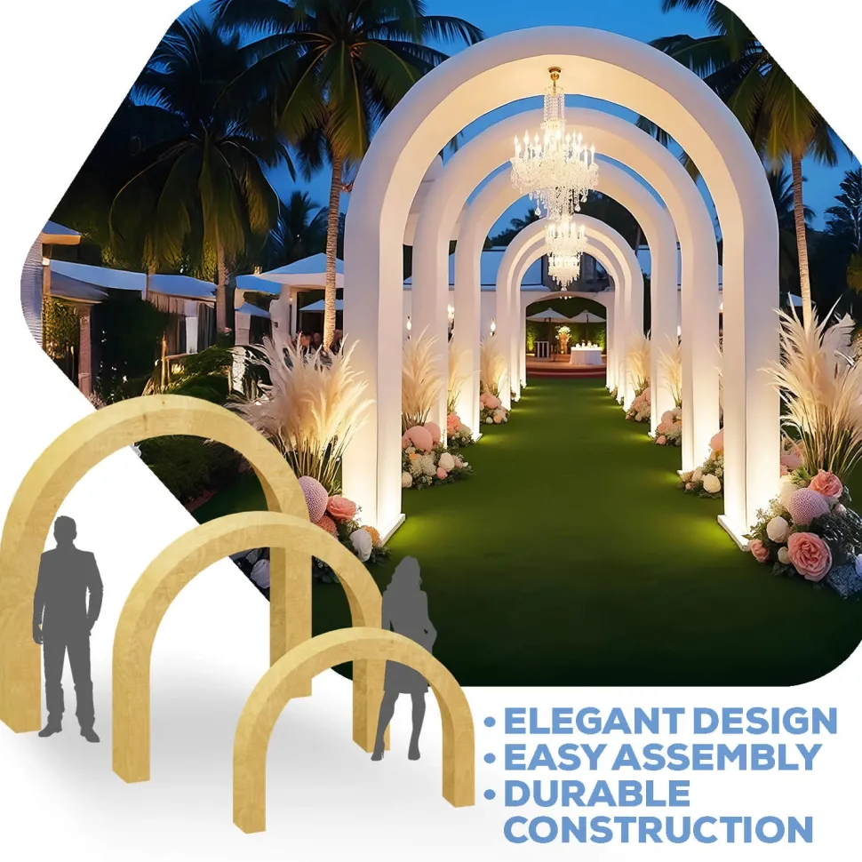 Collapsible 3D Curved Open Arch - Extra Wide - Size Options!