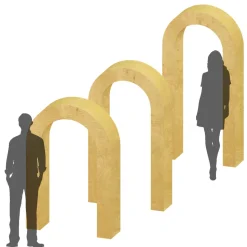 Collapsible 3D Curved Open Arch 3 Piece Set