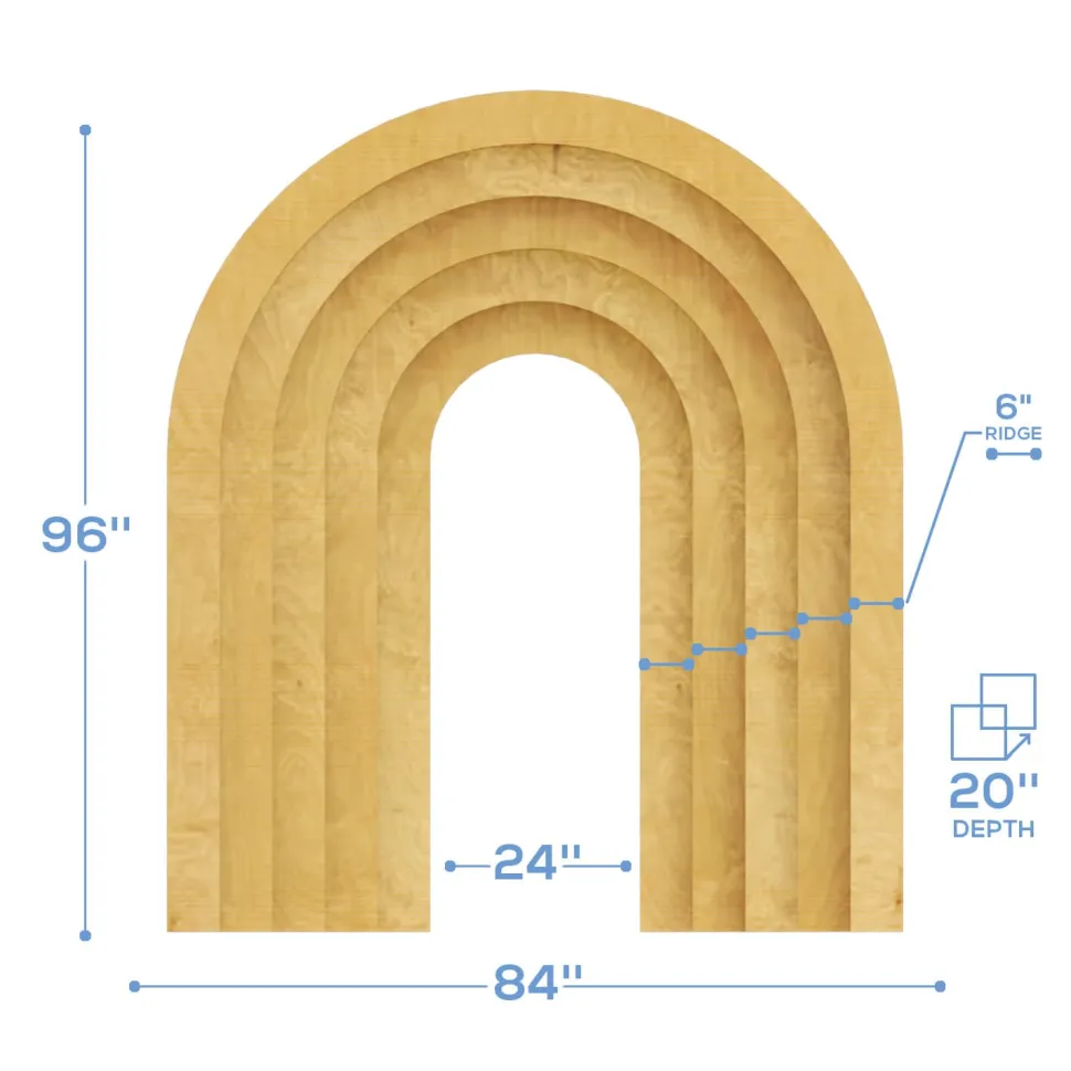 Collapsible 3D Olivia Arch - 8ft Tall