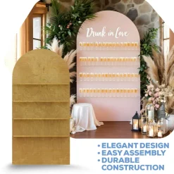 Collapsible Full Arch Interchangeable Shelf Chiara Wall - 80" Tall x 38" Wide