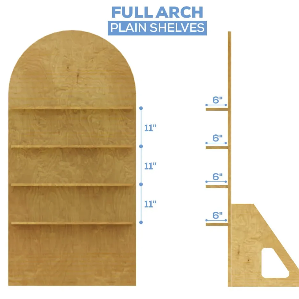 Collapsible Full Arch Interchangeable Shelf Chiara Wall - 80" Tall x 38" Wide