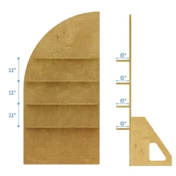 Collapsible Left Leaning Half Full Arch Interchangeable Shelf Chiara Wall - 80