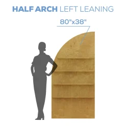 Collapsible Left Leaning Half Full Arch Interchangeable Shelf Chiara Wall - 80
