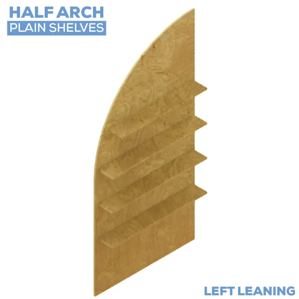 Collapsible Left Leaning Half Full Arch Interchangeable Shelf Chiara Wall - Choose Your Size!