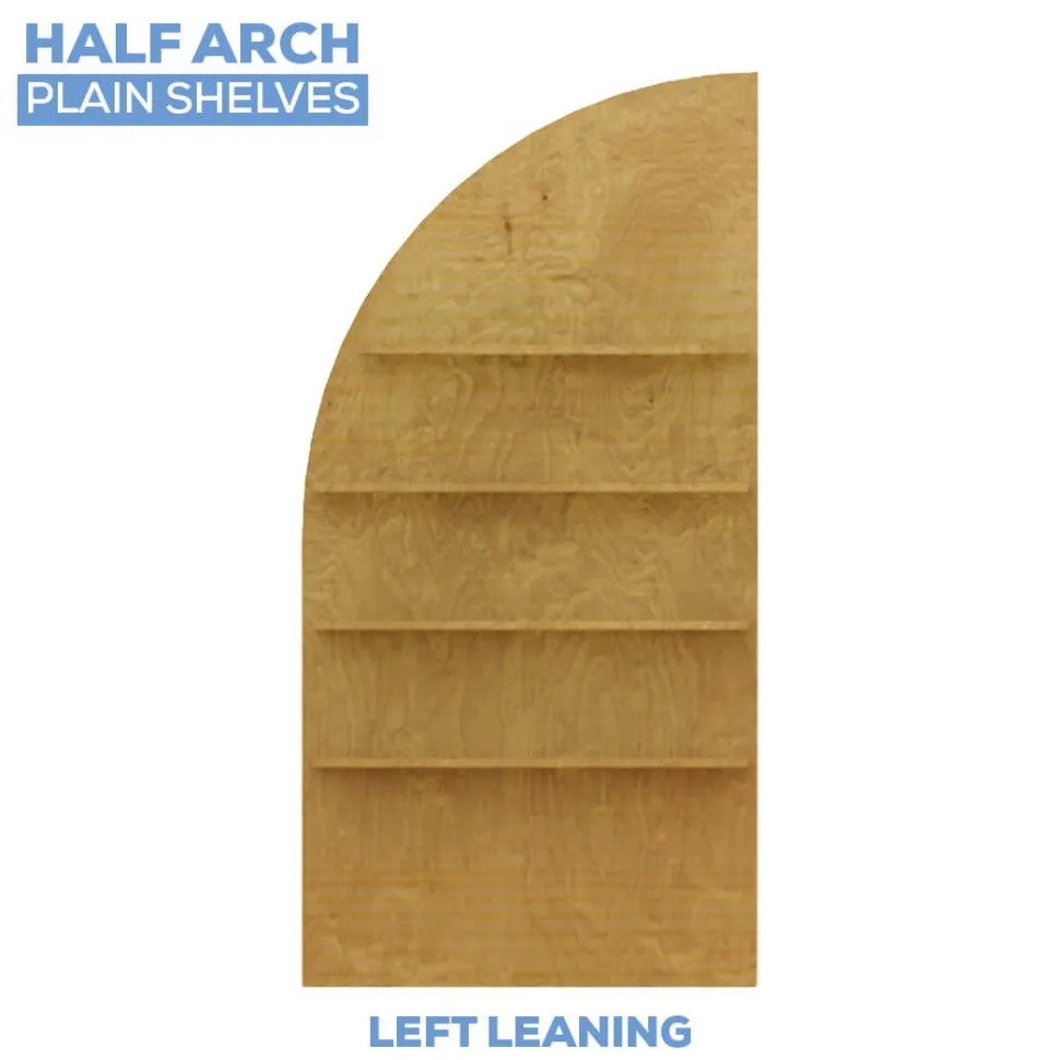 Collapsible Left Leaning Half Full Arch Interchangeable Shelf Chiara Wall - Choose Your Size!