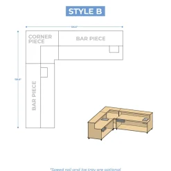 Collapsible Modular Two Tier Bar - Designed in Layout Sets