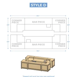 Collapsible Modular Two Tier Bar - Designed in Layout Sets
