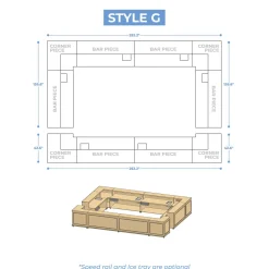 Collapsible Modular Two Tier Bar - Designed in Layout Sets
