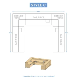 Collapsible Modular Two Tier Bar - Designed in Layout Sets