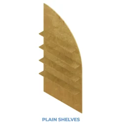 Collapsible Right Leaning Half Full Arch Interchangeable Shelf Chiara Wall - 80" Tall x 38" Wide