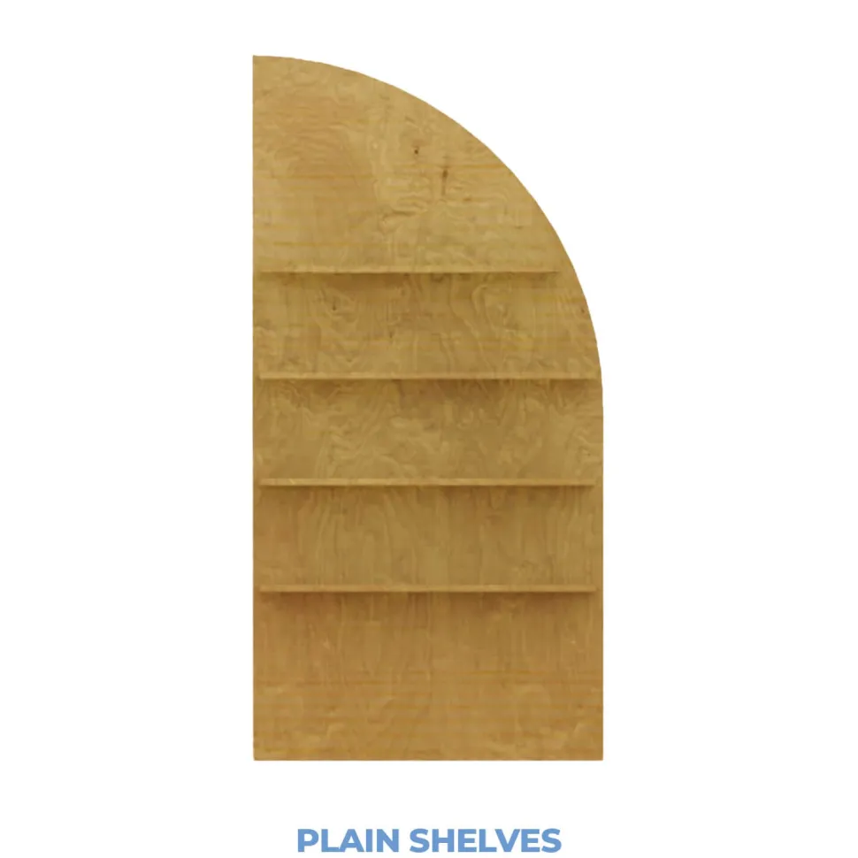 Collapsible Right Leaning Half Full Arch Interchangeable Shelf Chiara Wall - 80" Tall x 38" Wide