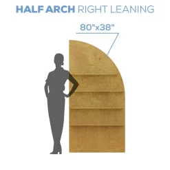 Collapsible Right Leaning Half Full Arch Interchangeable Shelf Chiara Wall - 80
