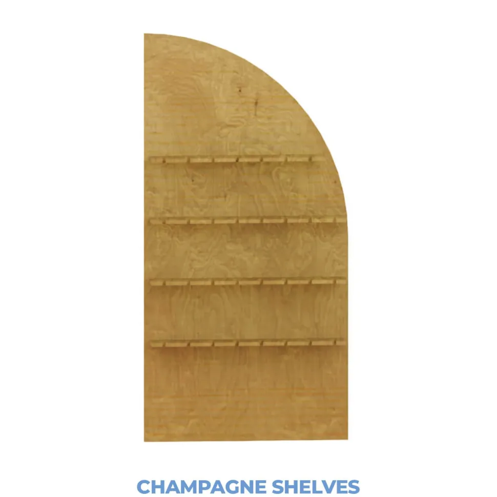 Collapsible Right Leaning Half Full Arch Interchangeable Shelf Chiara Wall - 80" Tall x 38" Wide