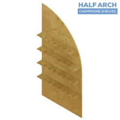 Collapsible Right Leaning Half Full Arch Interchangeable Shelf Chiara Wall - Choose Your Size!