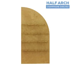 Collapsible Right Leaning Half Full Arch Interchangeable Shelf Chiara Wall - Choose Your Size!