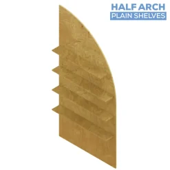 Collapsible Right Leaning Half Full Arch Interchangeable Shelf Chiara Wall - Choose Your Size!