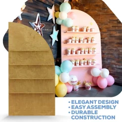 Collapsible Right Leaning Half Full Arch Interchangeable Shelf Chiara Wall - Choose Your Size!