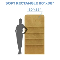 Collapsible Soft Rectangle Interchangeable Shelf Chiara Wall - 80" Tall x 38" Wide
