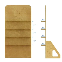 Collapsible Soft Rectangle Interchangeable Shelf Chiara Wall - 80