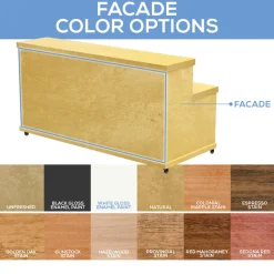 Collapsible 2 Tier Mobile Bar with Base - Choose your Size!