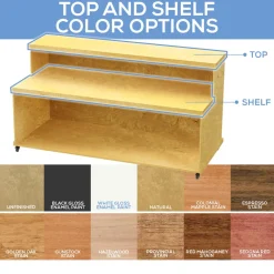 Collapsible 2 Tier Mobile Bar with Base - Choose your Size!