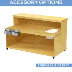 Collapsible 2 Tier Mobile Bar with Base - Choose your Size!