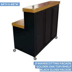 Collapsible Two Tier Mobile Bar - Choose your Size!