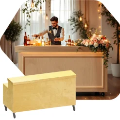 Collapsible Two Tier Mobile Bar - Choose your Size!