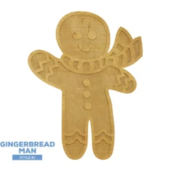 Collapsible Wood Gingerbread Man - Style 1 - Choose your Size